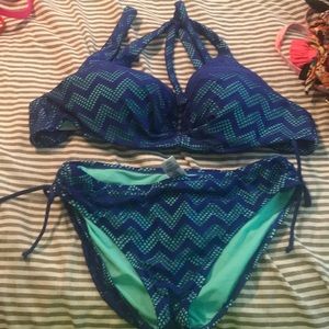 Sweet Escape blue bikini sz 16